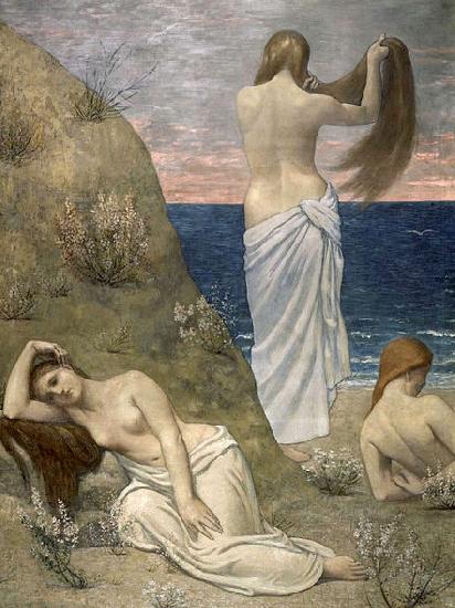 Pierre Puvis de Chavannes Young Girls on the Edge of the Sea